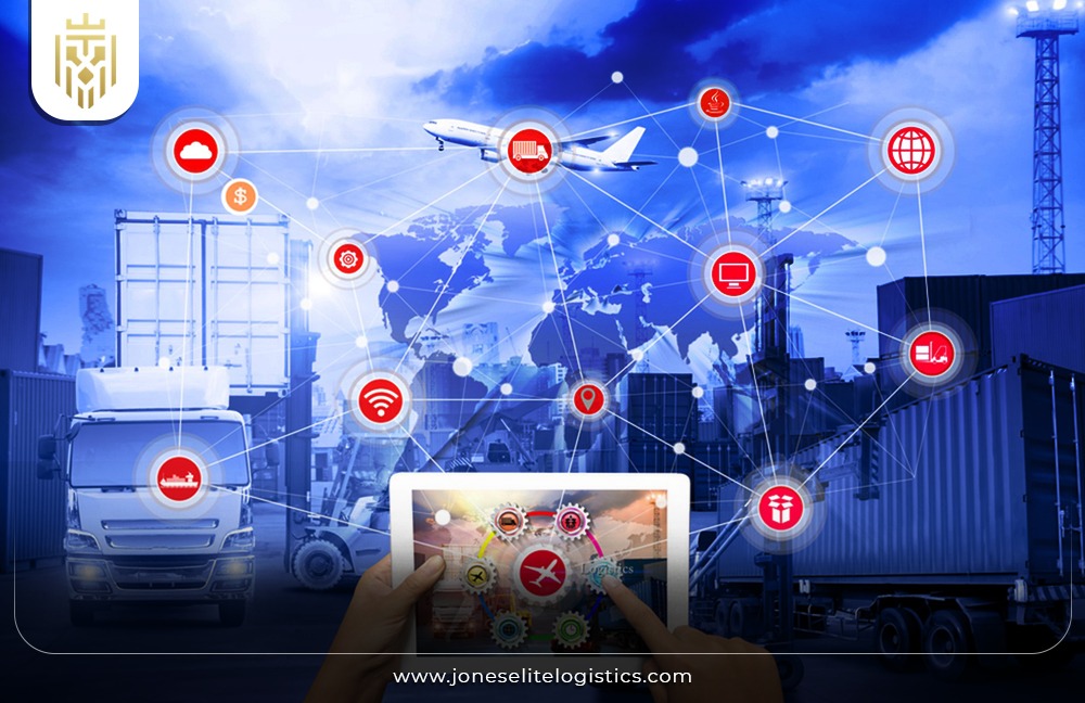 image of technology being used to track shipments | JEL