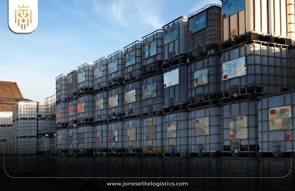 image of chemicals being stored in special containers | JEL